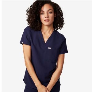 Figs Catarina one pocket scrub top, navy